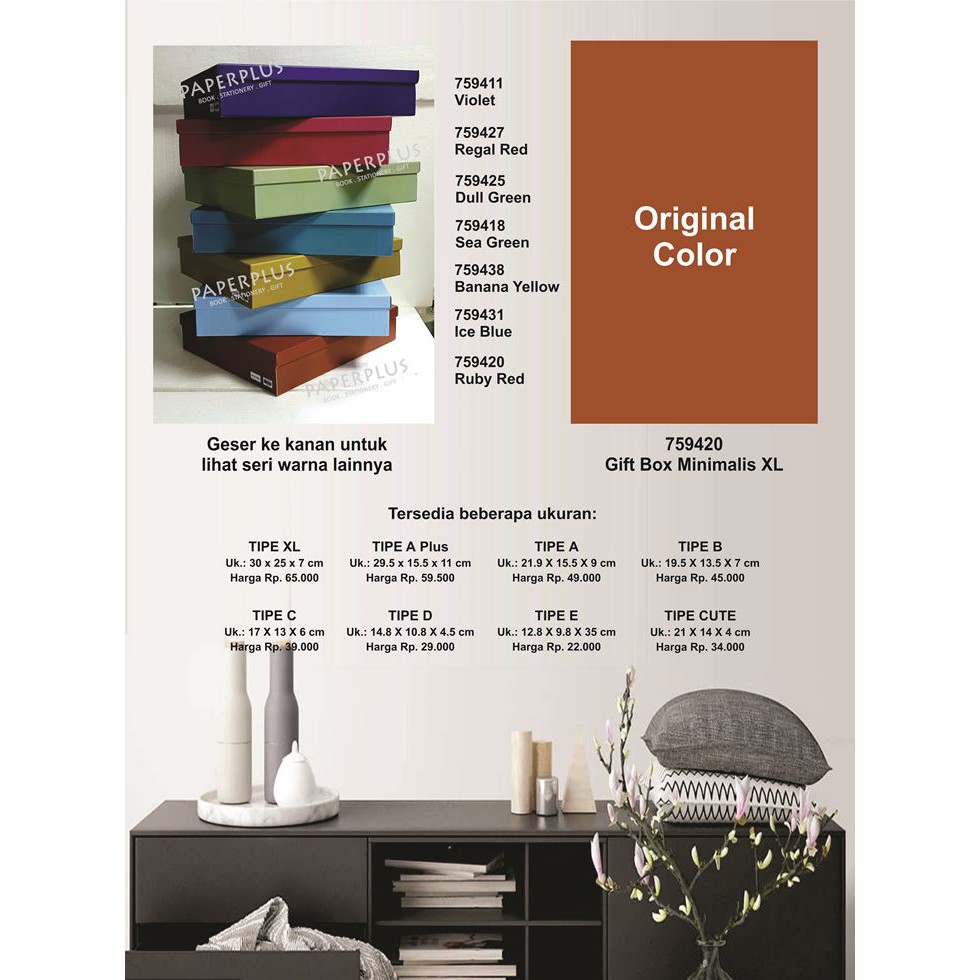 

Kotak kado/Kotak Hadiah/Gift Box Minimalis XL_Spectra Ruby Red