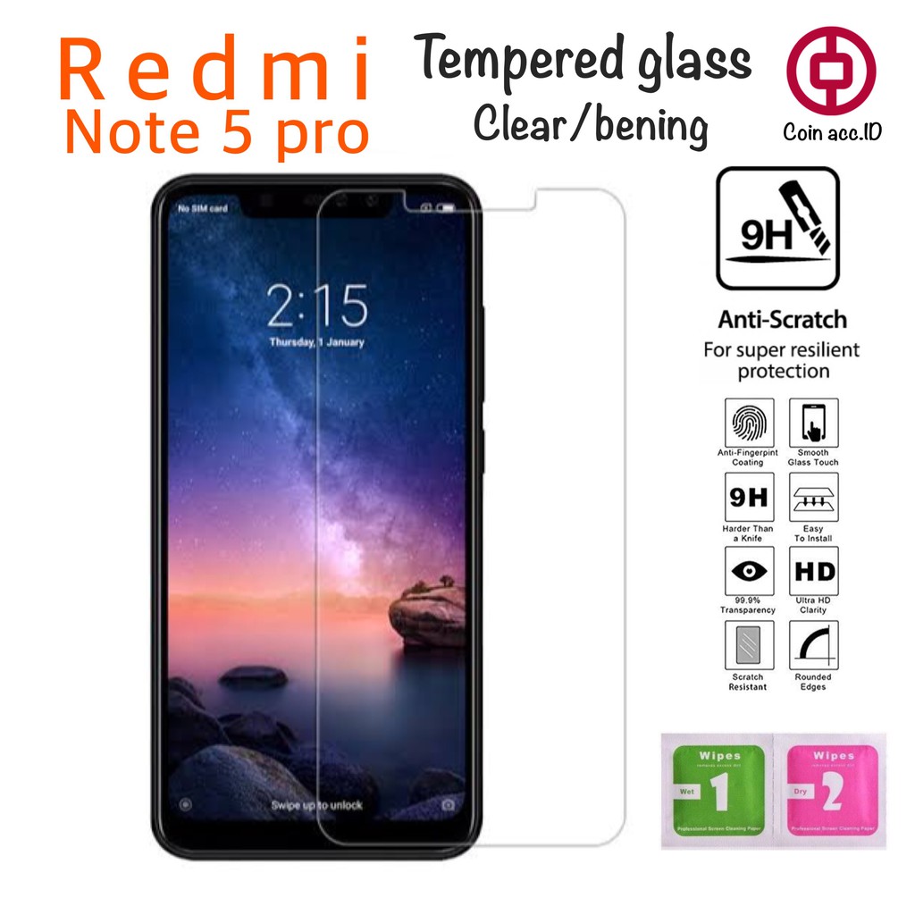 tempered glass REDMI NOTE 5 PRO - anti gores kaca xiaomi redmi note 5 pro