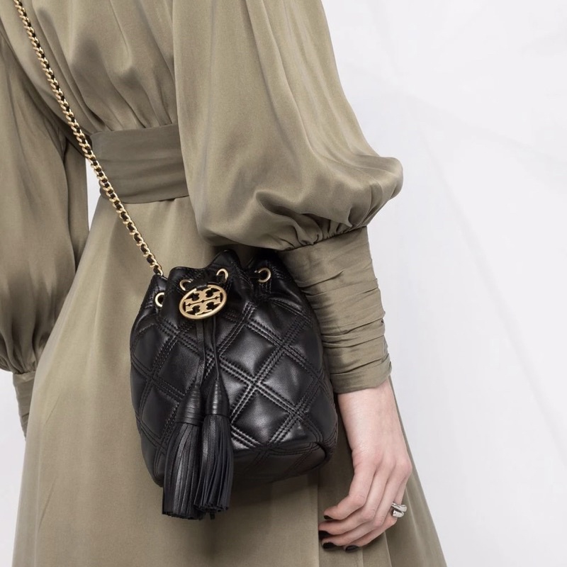 Original Tory Burch Fleming Soft Mini Bucket Bag