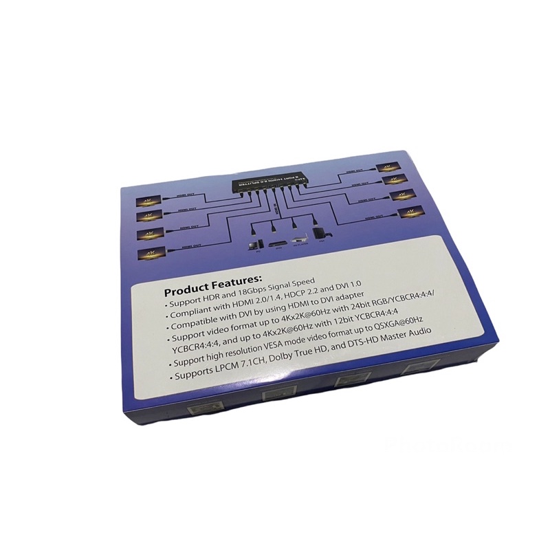 HDTV  Spliter 8port Bafo - Splitter 8 Port - 1-8port