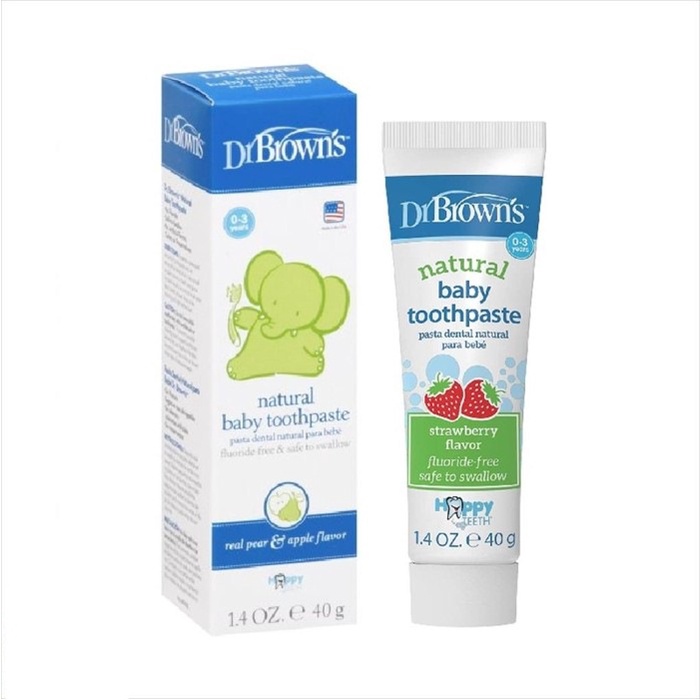 Dr Brown Natural Baby Toothpaste / PASTA GIGI ANAK / ODOL ANAK