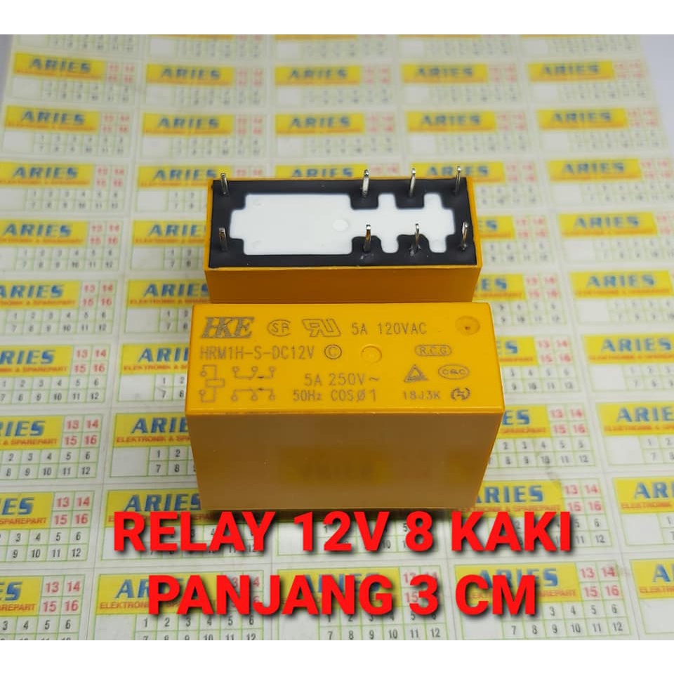 RELAY 12V 8 KAKI PANJANG 3 CM