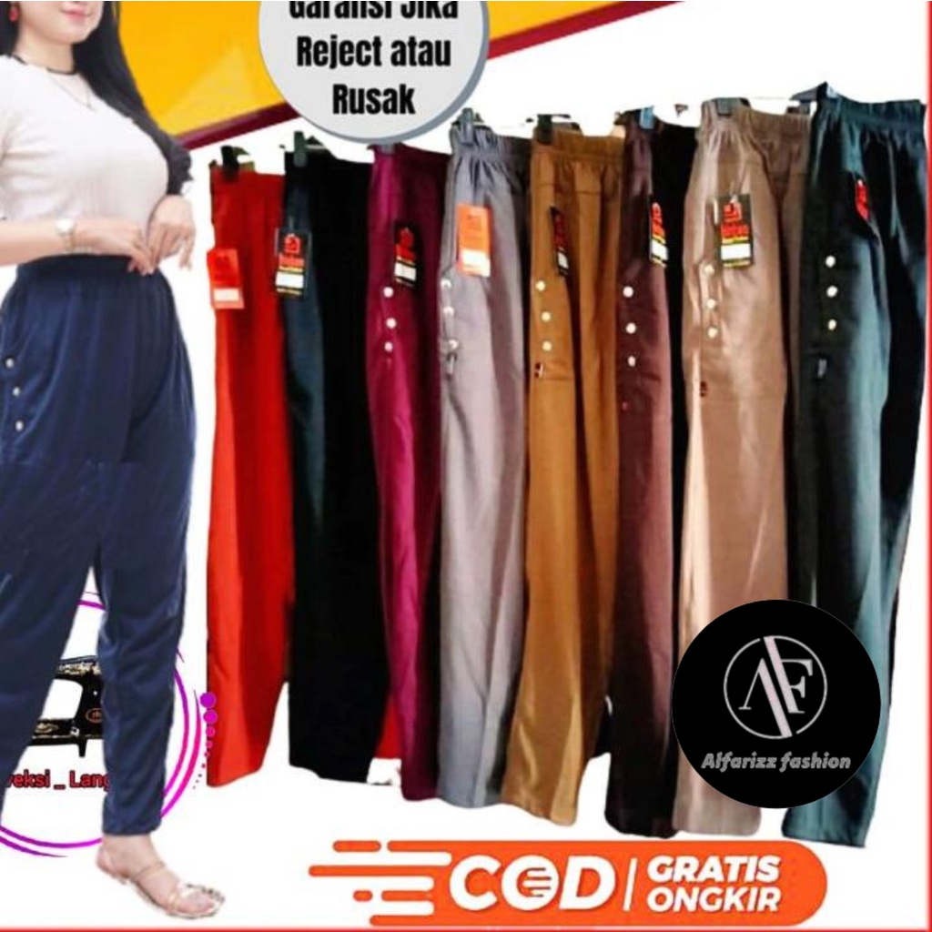 ALFARIZZ_FASHION/CELANA PANJANG AYU TING-TING/STANDAR  & JUMBO/ BERBAGAI WARNA...TINGGAL CHAT