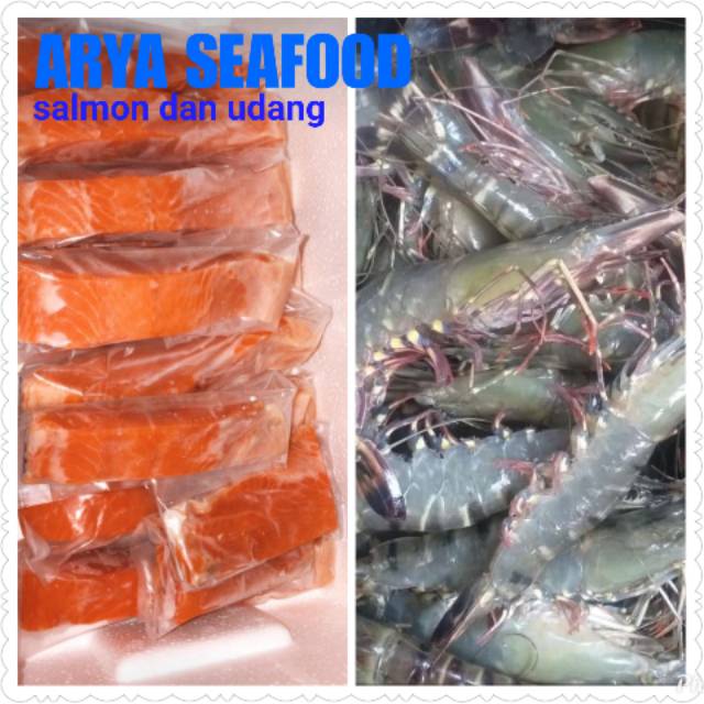 

Salmon fresh dan udang windu. ( blakc tiger )
