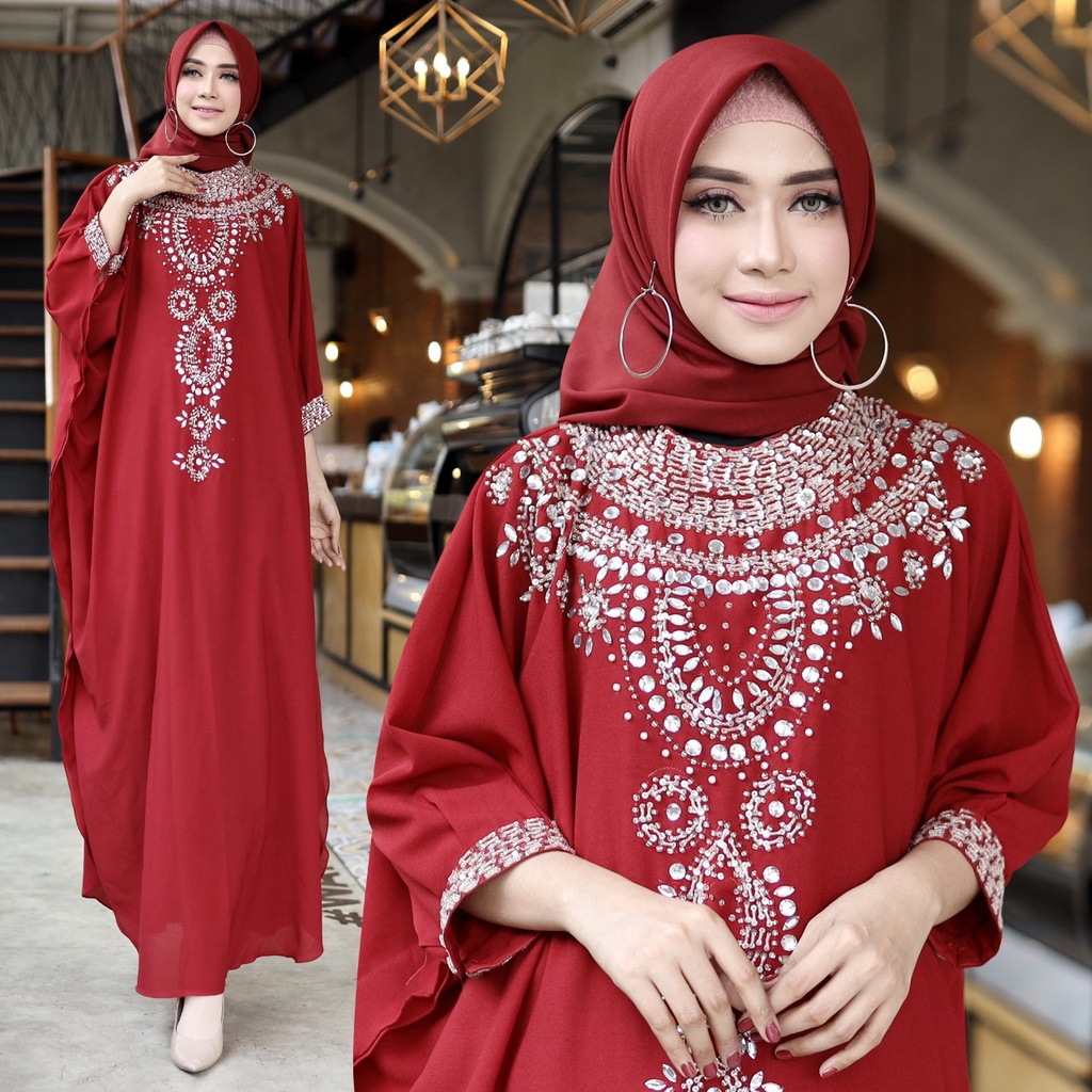 HOPYLOVY - Kaftan Wanita Payet Terbaru Warda