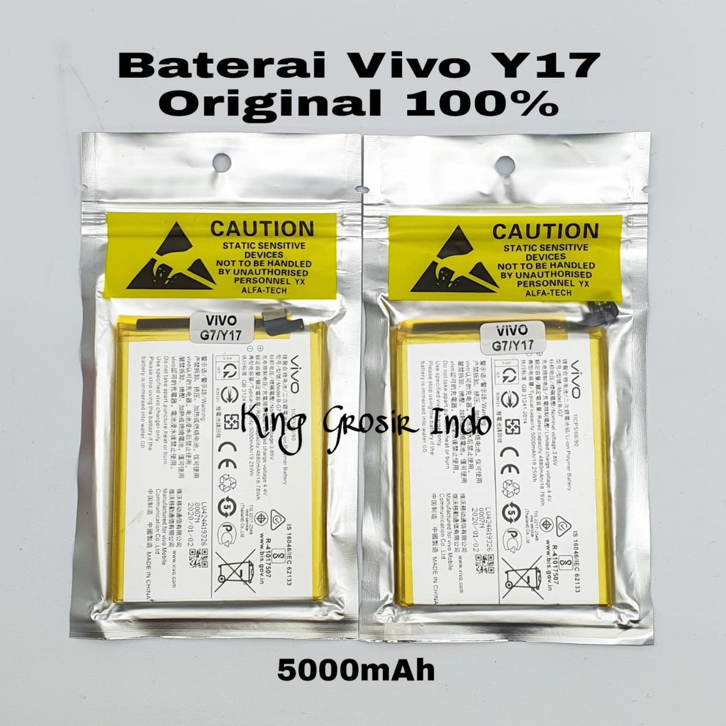 Baterai Vivo B-G7 / BG7 / G7 Y17 Original 100% Battery