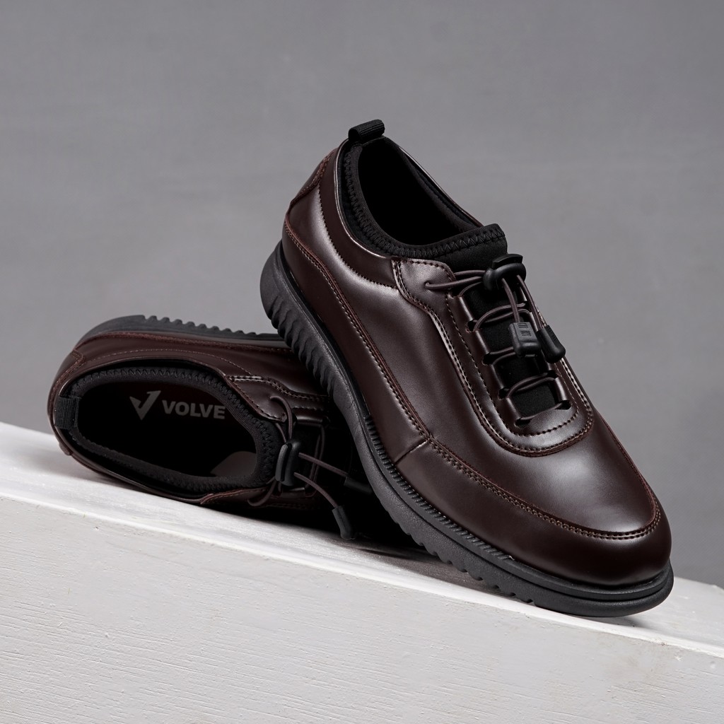 Wave Dark Brown | 39-45 | Sepatu Sneakes Kets Casual Kasual Pria Cowok Men Sneaker Lokal Footwear | FORIND Volve