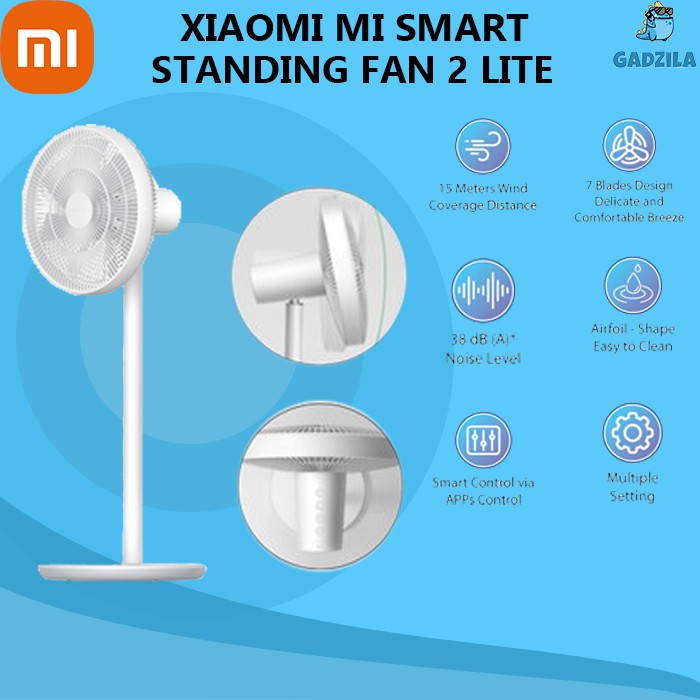 XIAOMI MI SMART STANDING FAN 1C - KIPAS ANGIN LANTAI APP CONTROL FAN 2 LITE