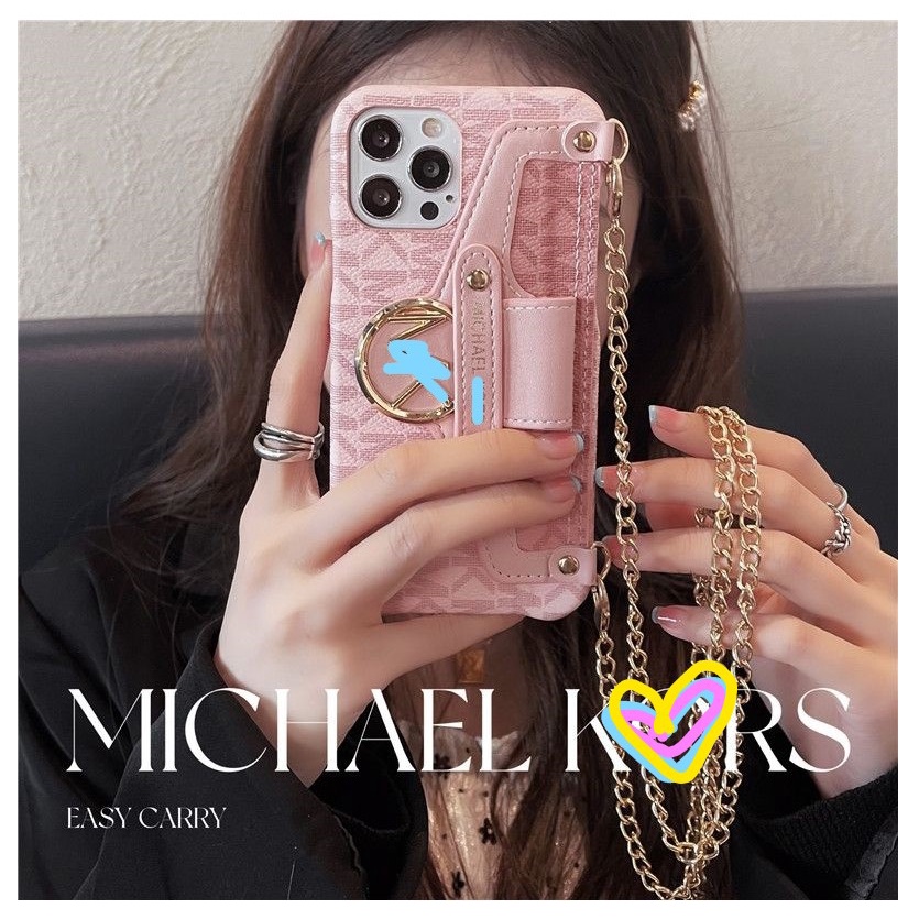 Case Casing Leather Kulit Fashion Pink Hitam Wallet Pouch Card Holder Rantai Iphone X/Xs Xr Xs Max 11 11 Pro 11 Pro Max 12 12 Pro Max 13 13 Pro 13 Pro Max FH32