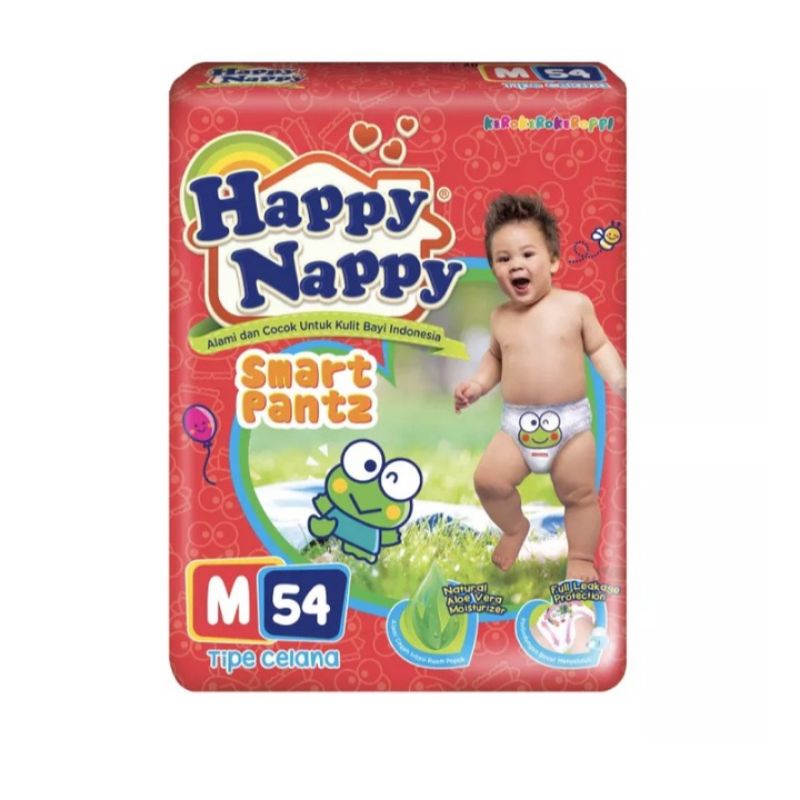 Happy Nappy Smart Pants S60 / M54 / L48 / XL44 / XXL36 || Happy Nappy Kemasan Jumbo