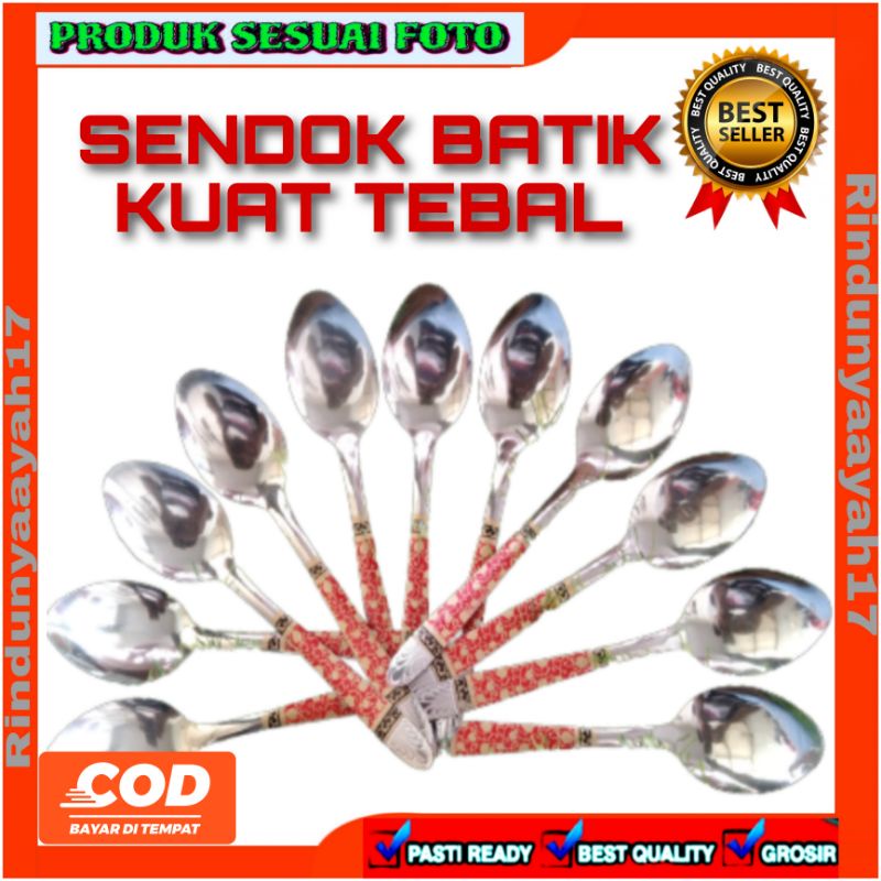 SENDOK BATIK STAINLESS KUAT MURAH TERLARIS 1 LUSIN