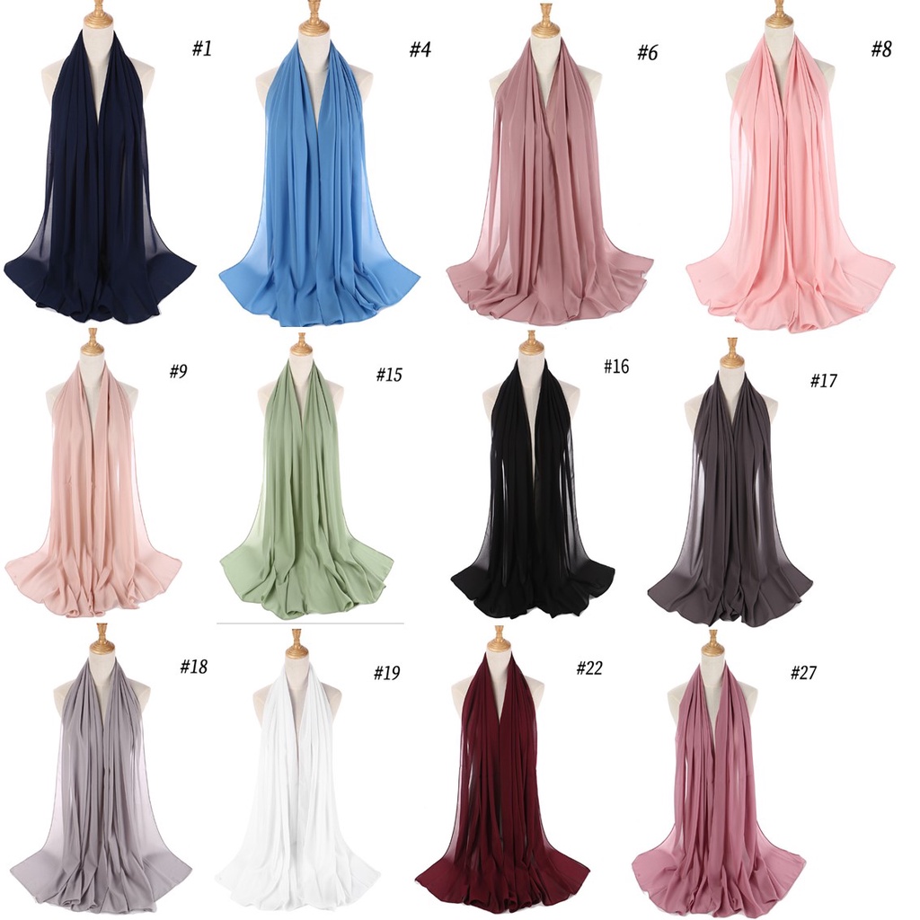 BV.ID HJ182 HEAVY CHIFFON PASHMINA ARABIAN PASHMINA PREMIUM QUALITY CHIFFON HIJAB IMPORT HIJAB