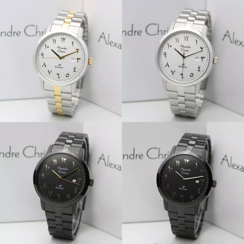 jam tangan pria alexandre christie ac 1024 md arabic edition original garansi resmi