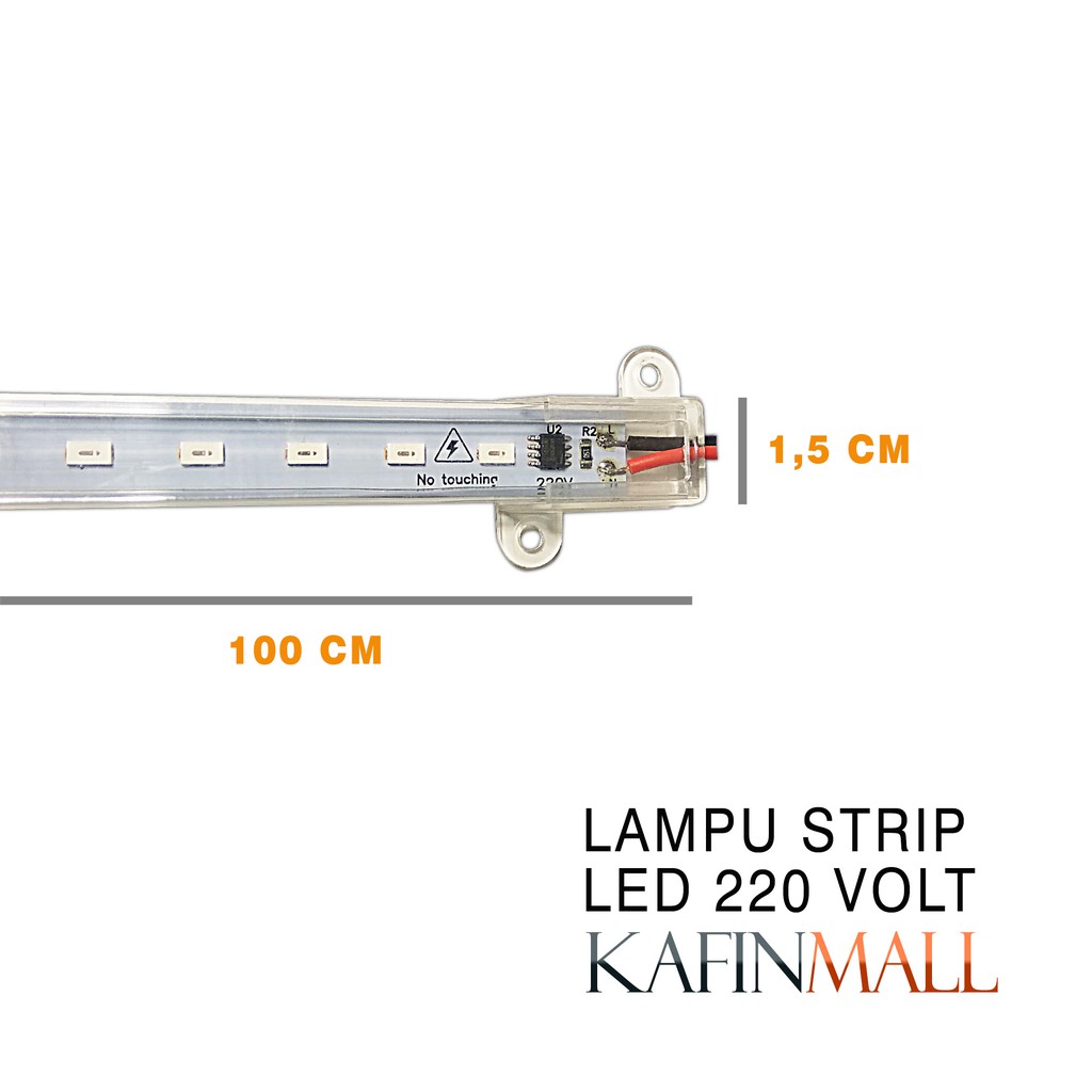 LAMPU LED STRIP Tube Light AC220V  TUBE BAR LAMP 100CM Dekorasi Rumah