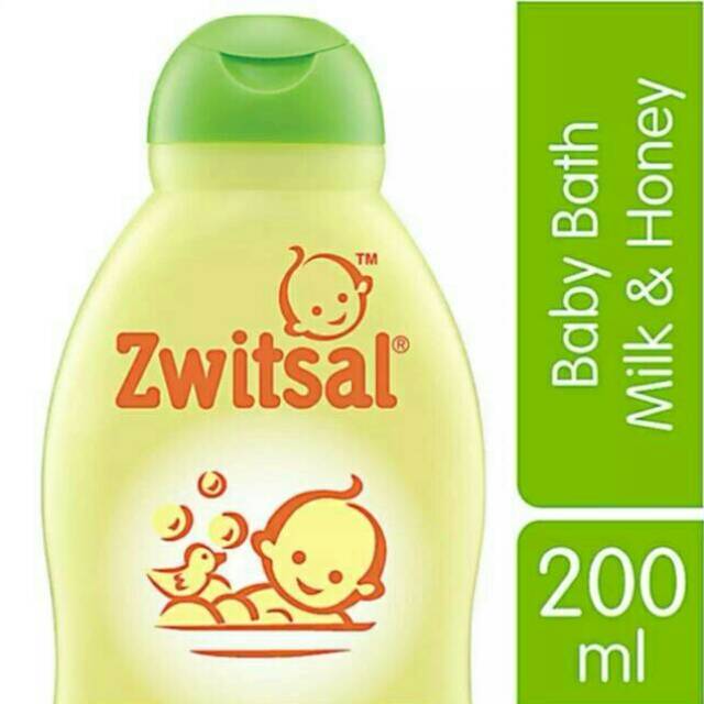 Zwitsal Baby Bath 2in1/Milk Honey/Bath With Telon 200ml ORIGINAL-BPOM