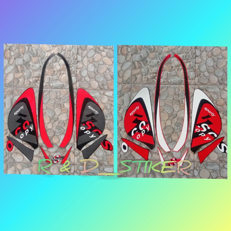 STIKER STRIPING LIS LES POLET BODY MOTOR HONDA SCOOPY SPORTY 2022