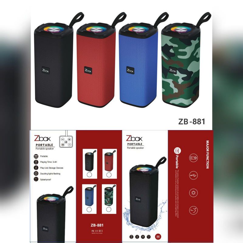 New Product Speaker Bluetooth Zbox ZB881 LED Basss