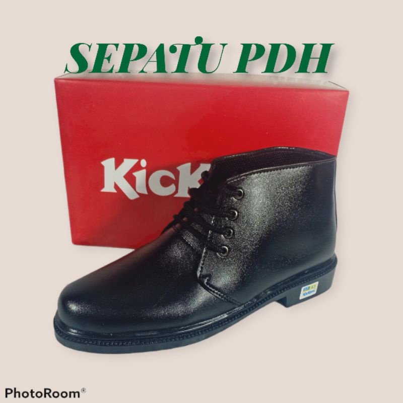 PDH T Sepatu Dinas Pdh Security Satpam Polri Polisi TNI Akpol Kulit Sintetis