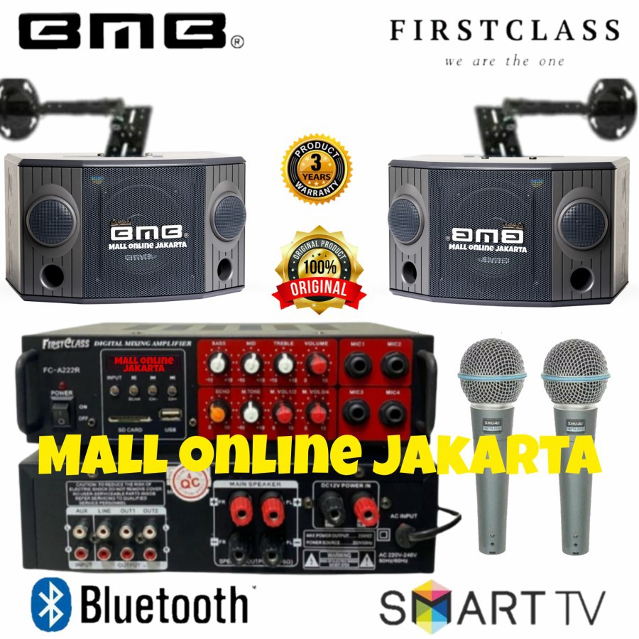 Paket karaoke bmb 8 inch cs 750r Fm usb Bluetooth Original sound