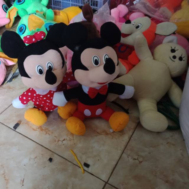 boneka Mickey &amp; minnie s sepasang