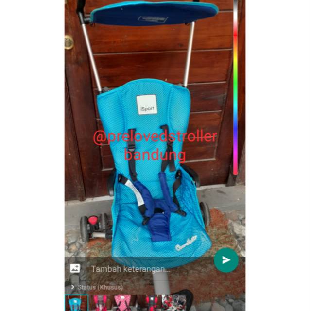 Preloved stroller isport lengkap dengan tas