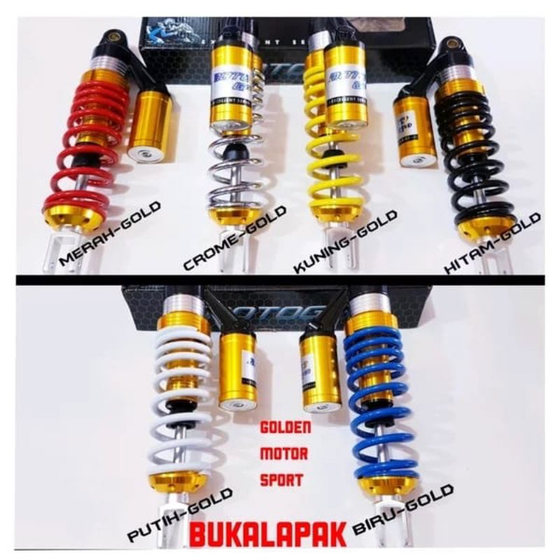 Shockbreaker mio model gazi motogp shock matic gazi 330mm tabung atas tabung gold