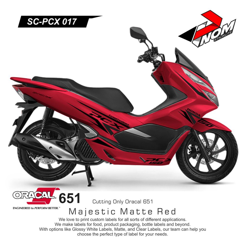 Cutting Stiker Pcx Majestic Matte Red P07 Shopee Indonesia