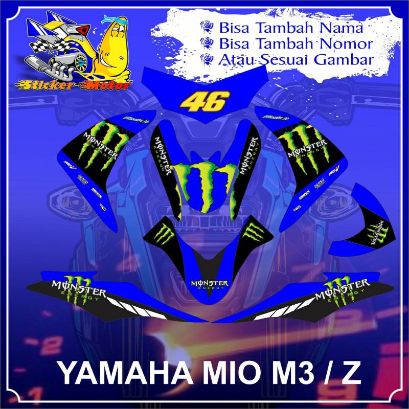 DECAL STICKER YAMAHA MIO M3 MONSTER
