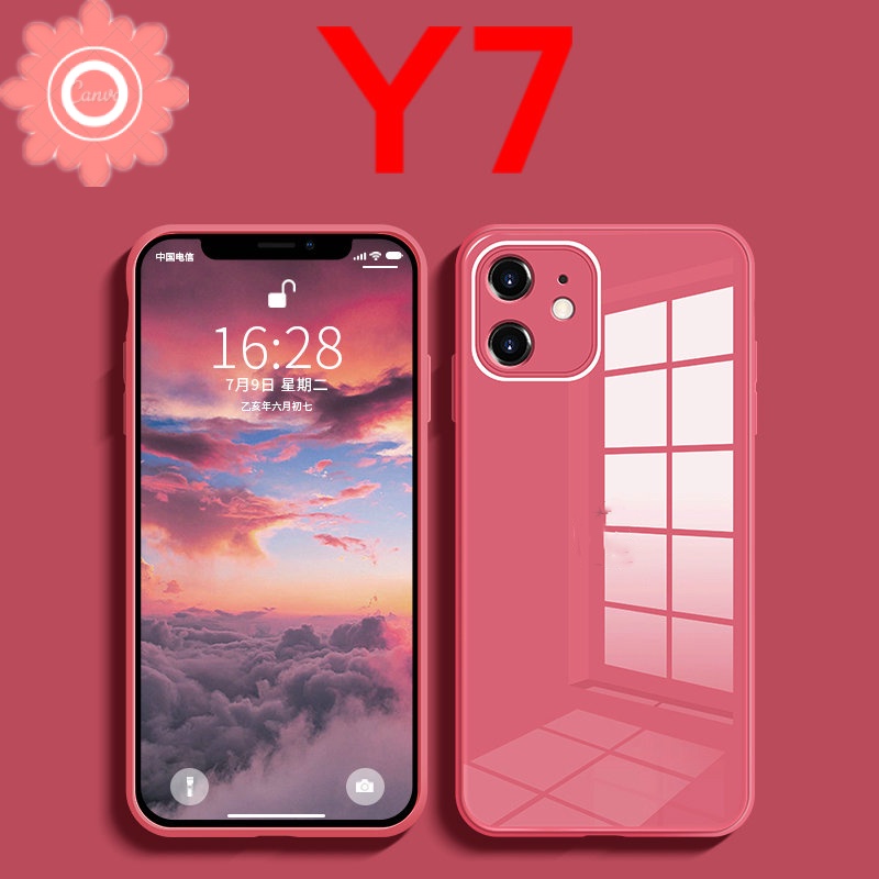 Case Tempered Glass Pelindung Lensa Warna Permen Untuk Iphone 7 8 6 6s Plus 11 12 Pro Max Xs Max X Xr Se 2020