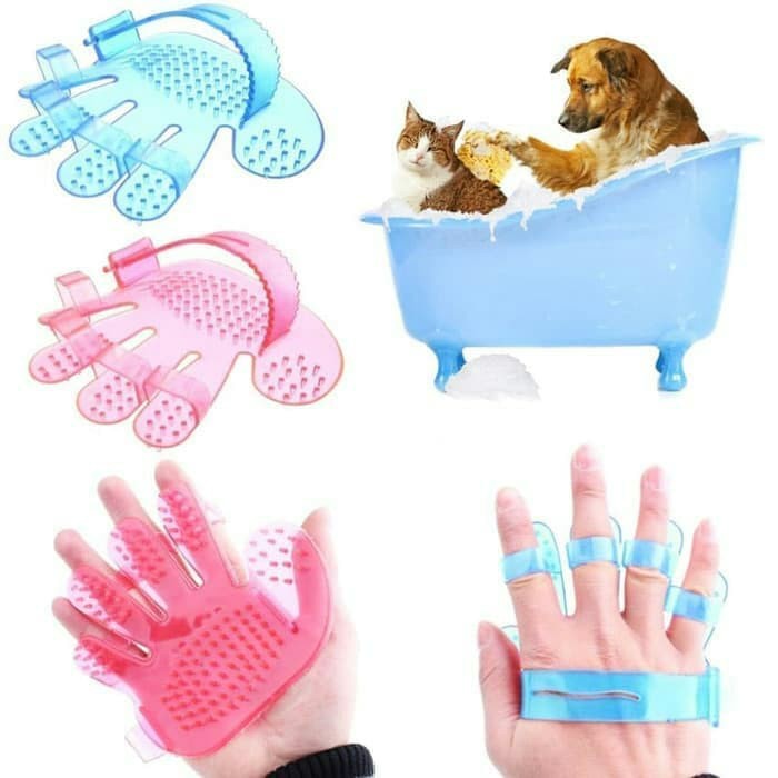 Sisir Karet Pembersih Kucing dan Anjing Pet Wash Brush Pijat Hewan / Sisir Grooming