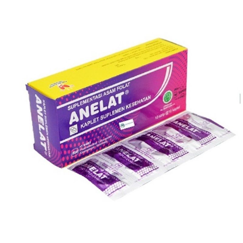 AFOLAT Asam Folat 400 mcg dan ANELAT 1000 mcg 1 strip 10 tablet