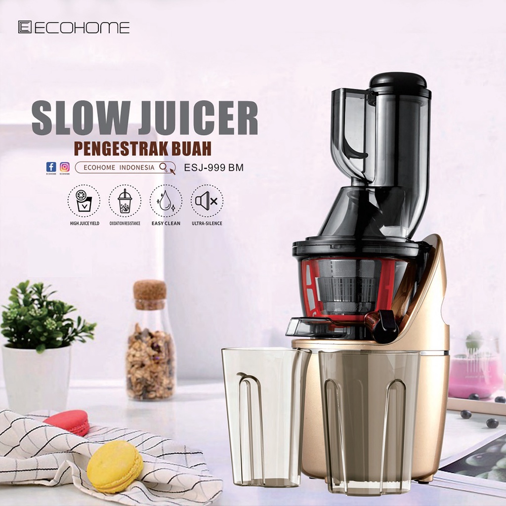 [Packing Kayu] Ecohome Slow Juicer Big Mouth ESJ999 BM