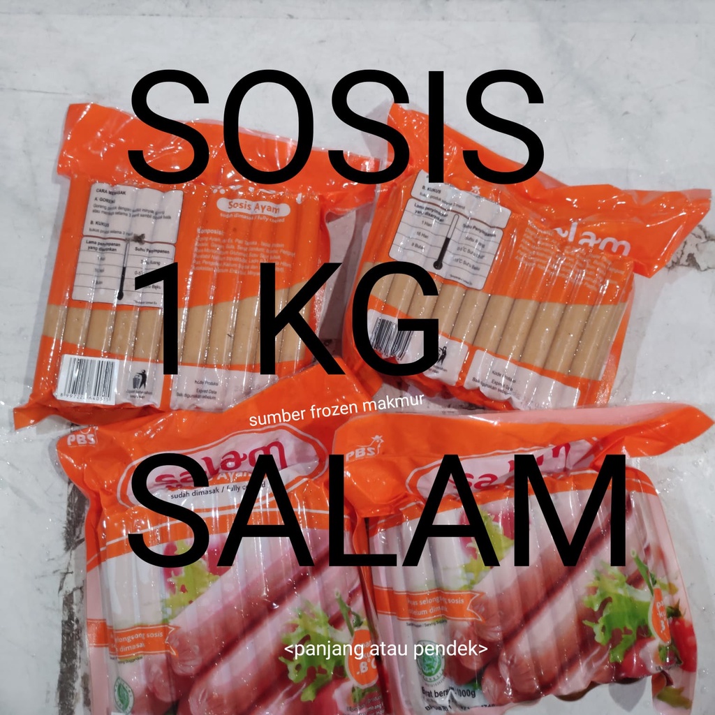 

sosis ayam panjang SALAM 1kg. sumber frozen makmur