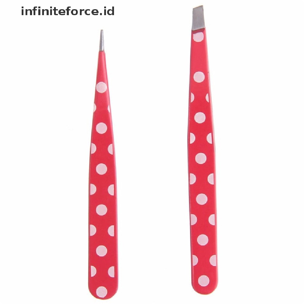 Infiniteforce.id 2pcs / Set Pensil Alis Motif Leopard Bahan Stainless Steel Untuk Makeup / Kosmetik Wanita