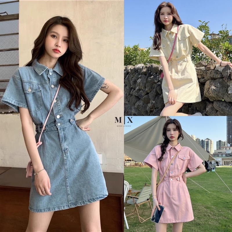 DRESS JEANS  WANITA TERUSAN CEWEK DENIM MX544