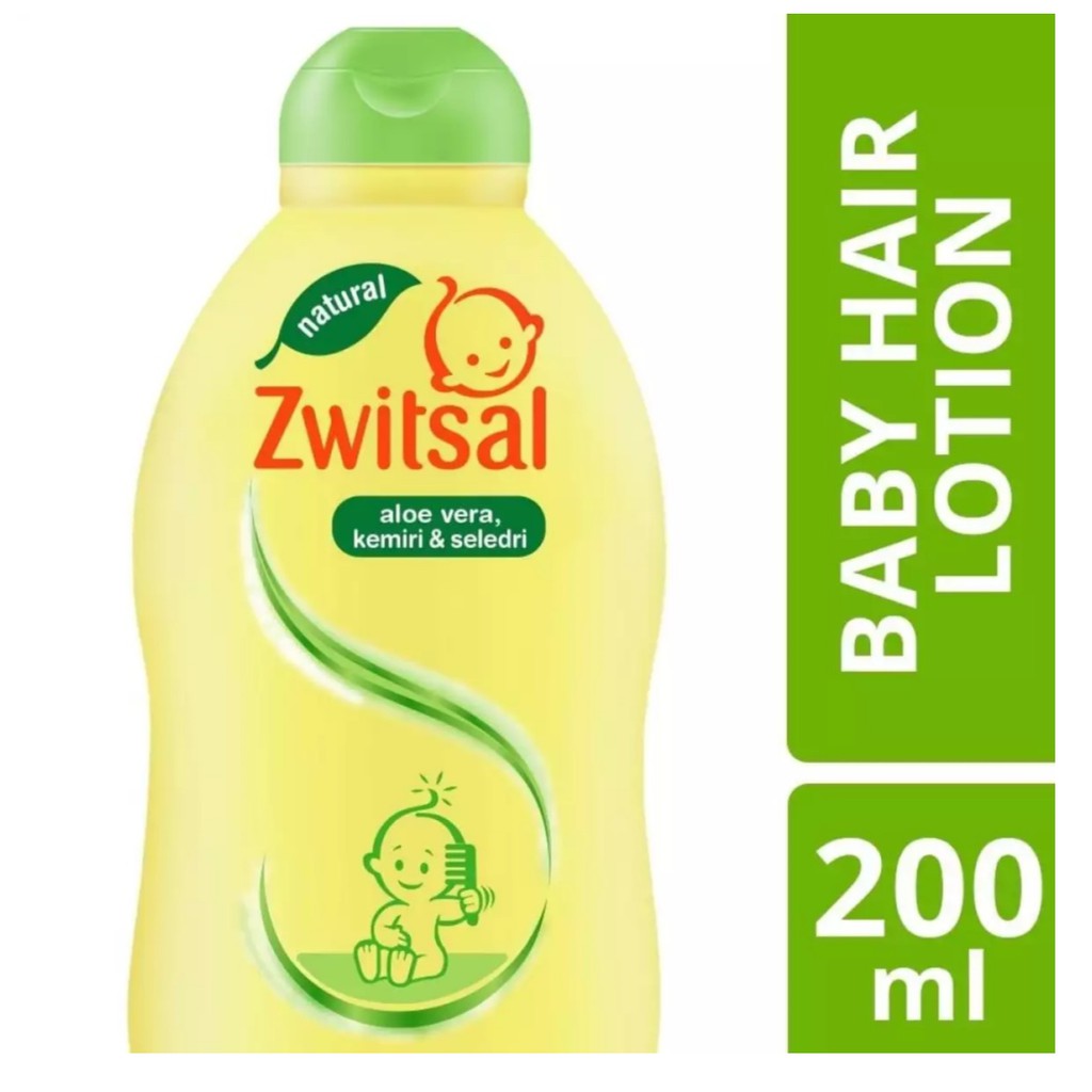 Zwitsal Natural Baby Hair Lotion Aloe Vera Kemiri Seledri 200ml / 100ml