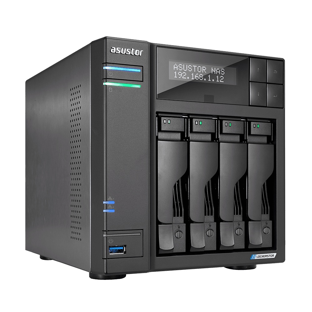 ASUSTOR AS6604T RAM 4-bay NAS EXC DISK Intel Celeron Quad-Core NAS