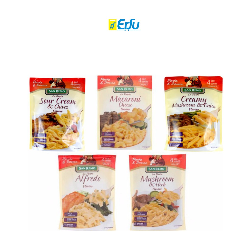 

SAN REMO La Pasta Flavour Pasta & Sauce Kemasan 120gr