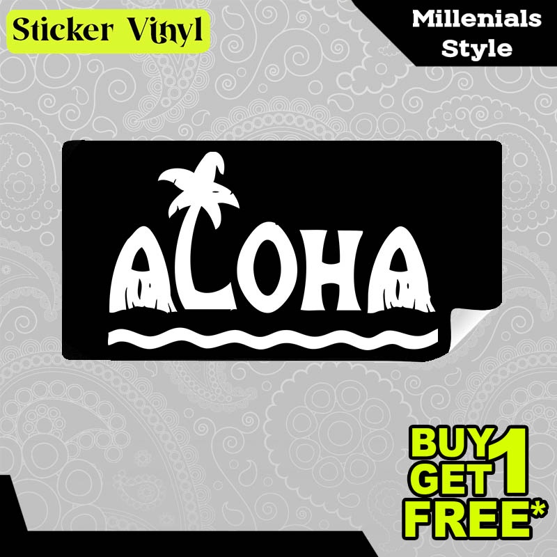 

Stiker Sticker Aloha Pantai Tulisan Gaul Inspiratif Desain Keren dan Kekinian Aesthetic Bahan Vinyl Satuan Anti Air