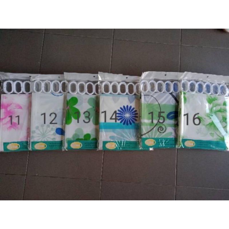 Tirai kamar mandi motif polos shower curtain