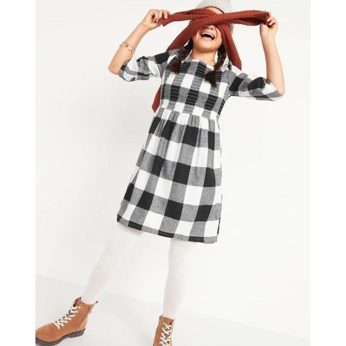 Dress Tunic Anak Perempuan Old Navy Motif Kotak Catur Termurah