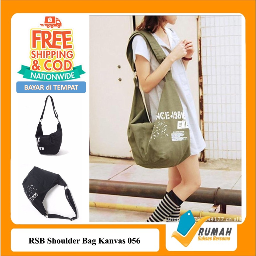 RSB Shoulder Bag Wanita Tas Kanvas Korea 056 Tas Import 