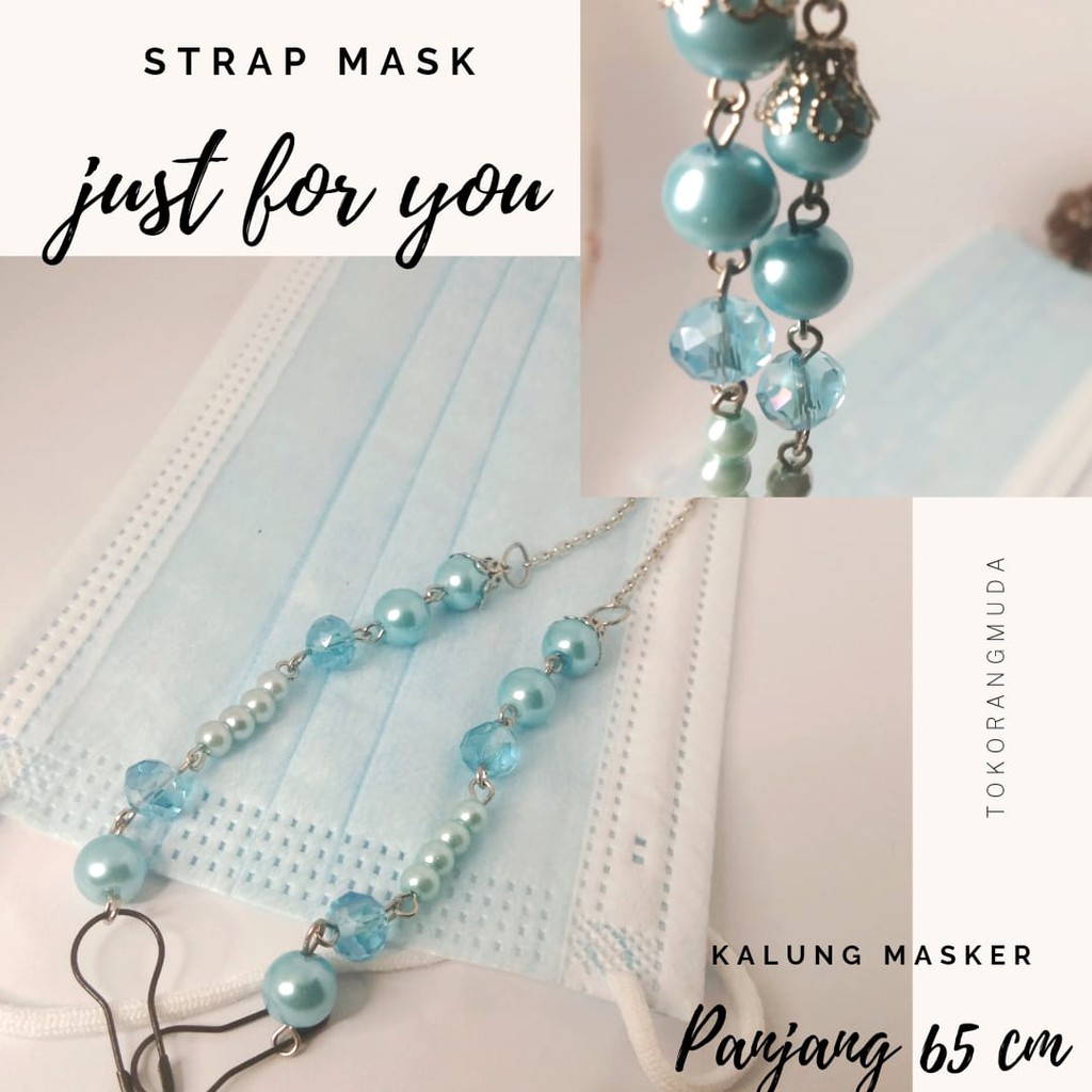 Kalung Masker Tali Masker Strap Mask Rantai Mutiara Kristal Strap Masker Fashion Aksesoris Kekinian