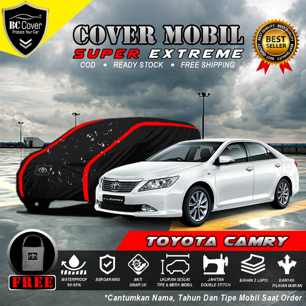 Body Cover Mobil Toyota Camry Waterproof / Sarung Mobil Sedan Camry Anti Air / Selimut Tutup Mobil Camry Penutup Mantol Kerudung Mantel Camry Waterproof Outdoor Anti Air