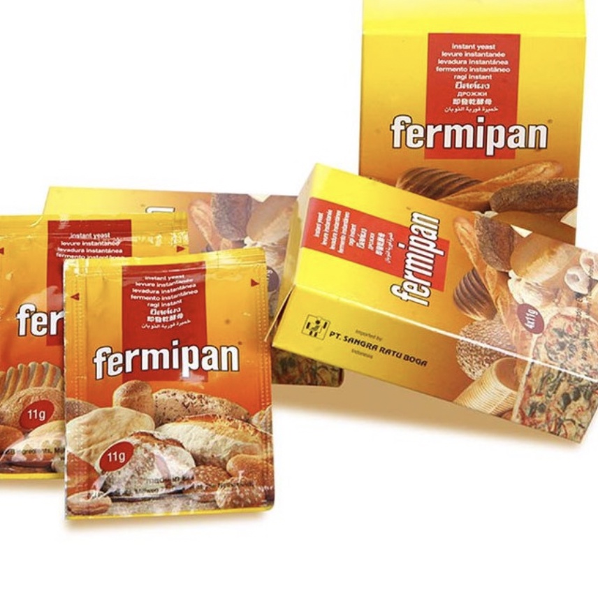 

Fermipan Ragi Instan / Instant Yeast / Ragi Kering / Dry Yeast 4 x 11gr / per box dan sachet