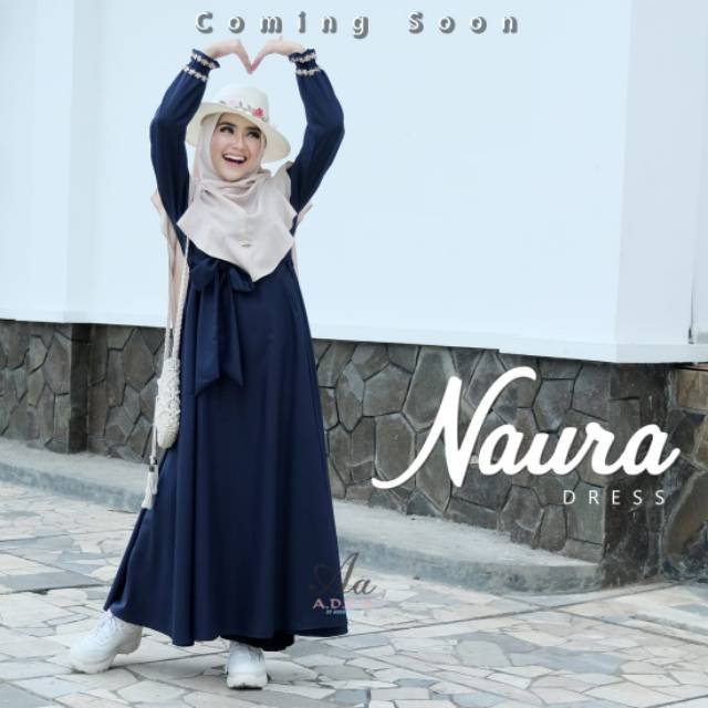 Gamis naura polos renda by aden hijab terbaru