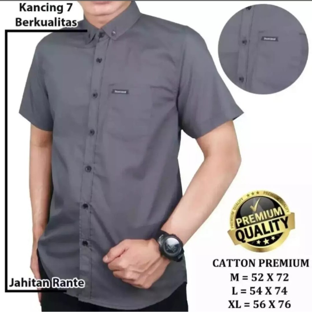 Kemeja Laki Laki Lengan Pendek Import Kemeja Laki Laki Lengan Pendek Abu Kemeja Dewasa Lengan Pendek