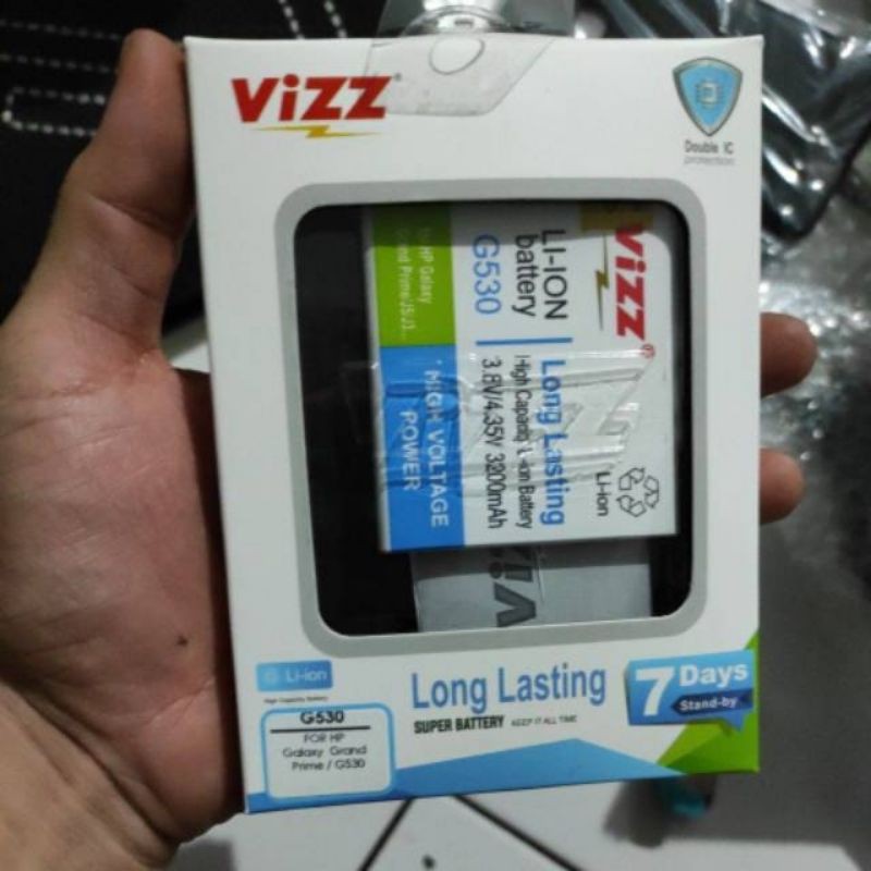 Battery Vizz Samsung Galaxy J5 2015/J2 Prime/Grand Prime/J3 2016 Baterai Batere Batre Double Power