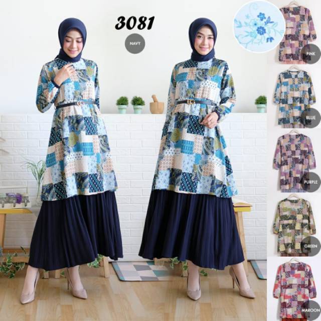 GAMIS PLISKET MOTIF/MAXI DRESS BUSUI/PAKAIAN MUSLIM SYARI/BAJU PRISKET IMPORT ORI MOSCA