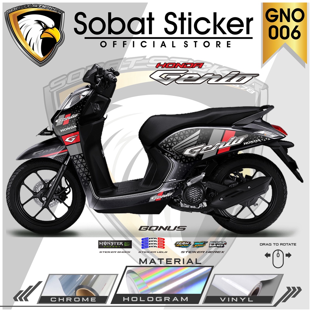 STRIPING GENIO - STRIPING HOLOGRAM HONDA GENIO TERBARU SB-006